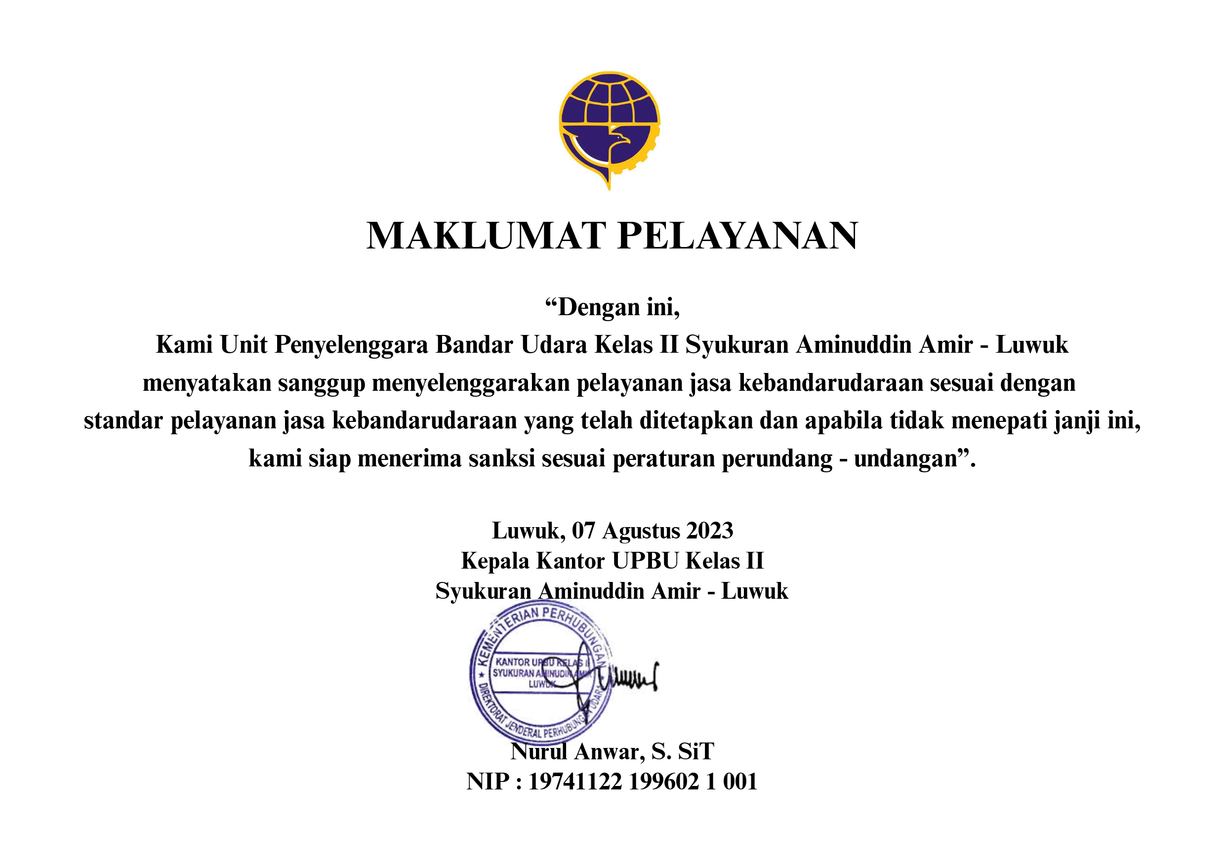 MAKLUMAT PELAYANAN