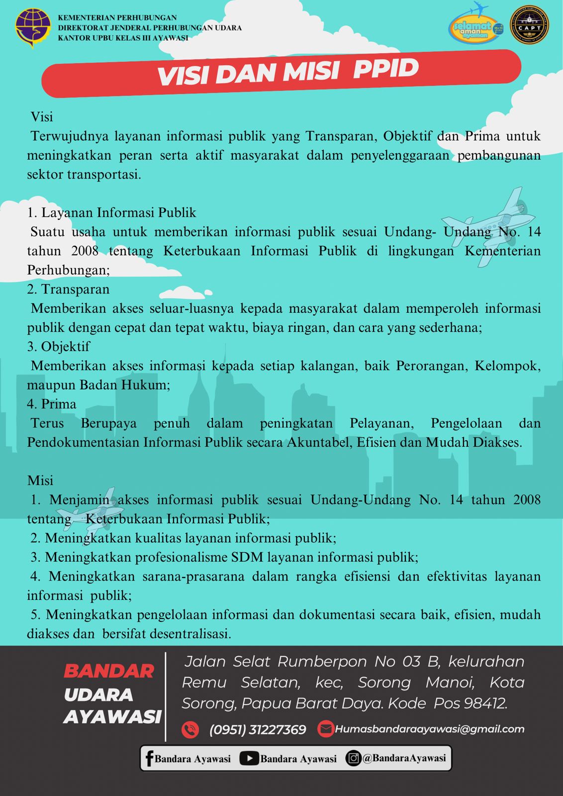 VISI DAN MISI PPID UPBU AYAWASI