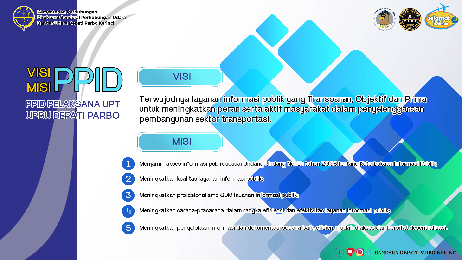 Visi Misi PPID Kantor UPBU Depati Parbo